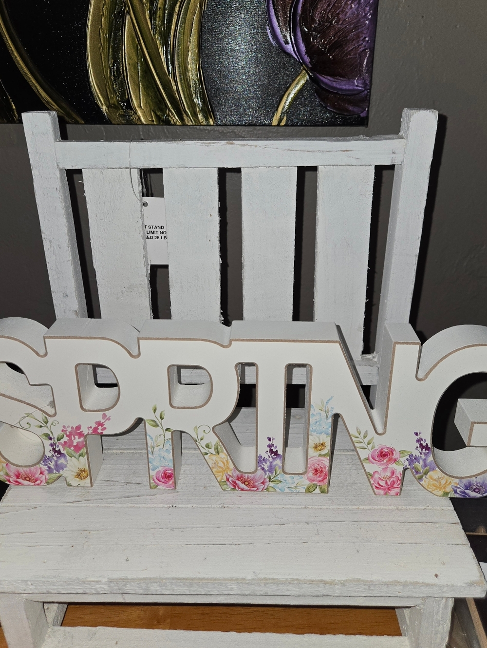 Floral SPRING Sign - Picture 2 of 2